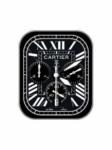 CARTIER卡地亚数字指针表盘