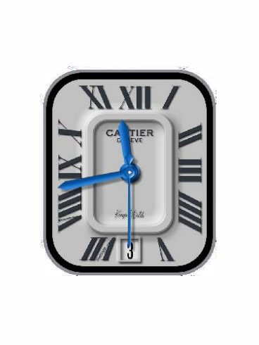 CARTIER卡地亚数字指针表盘