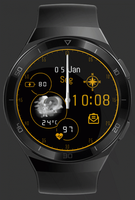 华为Huawei Watch GT/GT 2 46mm GT / GT 2 46mm手表表盘