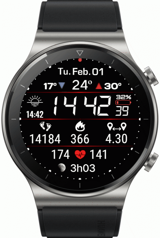 华为Huawei Watch GT/GT 2 46mm GT / GT 2 46mm手表表盘