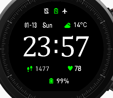 华米跃我Amazfit Pace, Stratos手表表盘