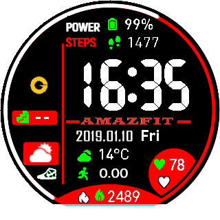 华米跃我Amazfit Pace, Stratos手表表盘