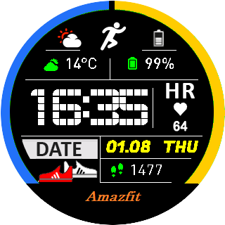 华米跃我Amazfit Pace, Stratos手表表盘
