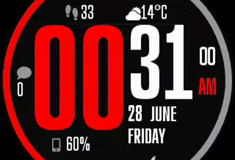 华米跃我Amazfit Pace, Stratos手表表盘