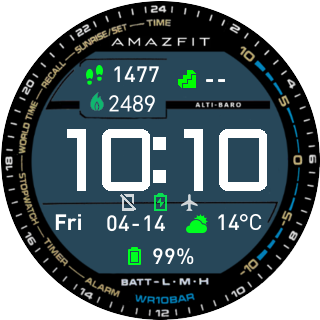 华米跃我Amazfit Pace, Stratos手表表盘