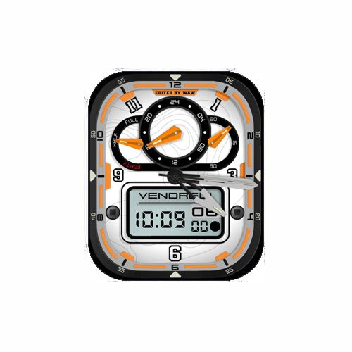 简约电子风数字指针表盘