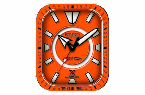 SEIKO精工橙色指针表盘，Apple watch表盘