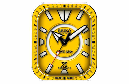 SEIKO精工黄色指针表盘，Apple watch表盘