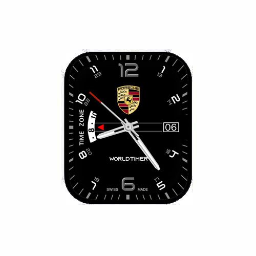 PORSCHE DESIGN保时捷简约数字指针黑色表盘