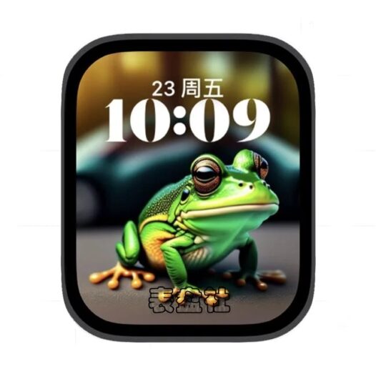 AI青蛙苹果手表iwatch壁纸人像表盘
