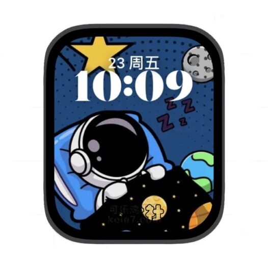 在睡觉的太空人苹果手表iwatch壁纸人像表盘
