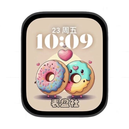 甜品面包苹果手表iwatch壁纸人像表盘