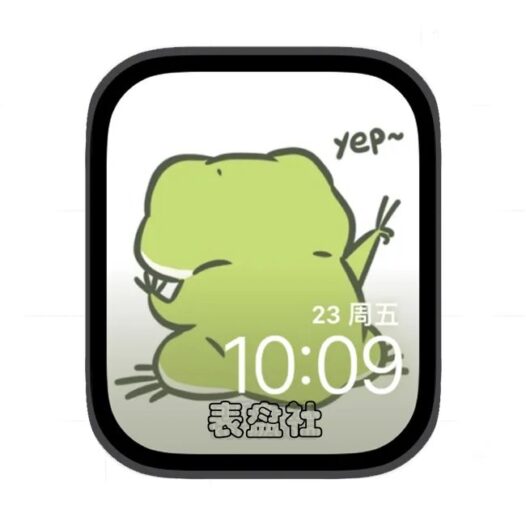 比耶小青蛙苹果手表iwatch壁纸表盘