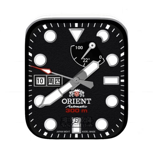 Orient东方双狮磨砂酷黑Ultra专用表盘
