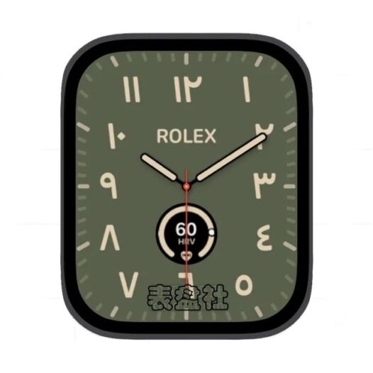 ROLEX浅绿底苹果手表iwatch原生系统表盘