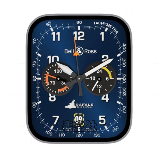 Bell@Ross柏莱士飞行表蓝盘双盘式年历表盘.clock&clock2 79259