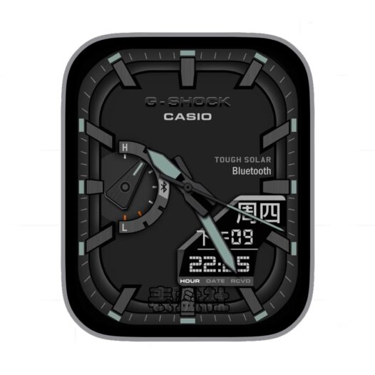 Casio卡西欧酷黑昼夜随机切换简约数字ultra专用表盘.clock&clock2 79475