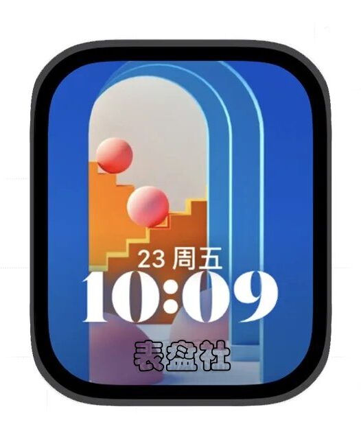 色系建筑苹果手表iwatch壁纸人像表盘