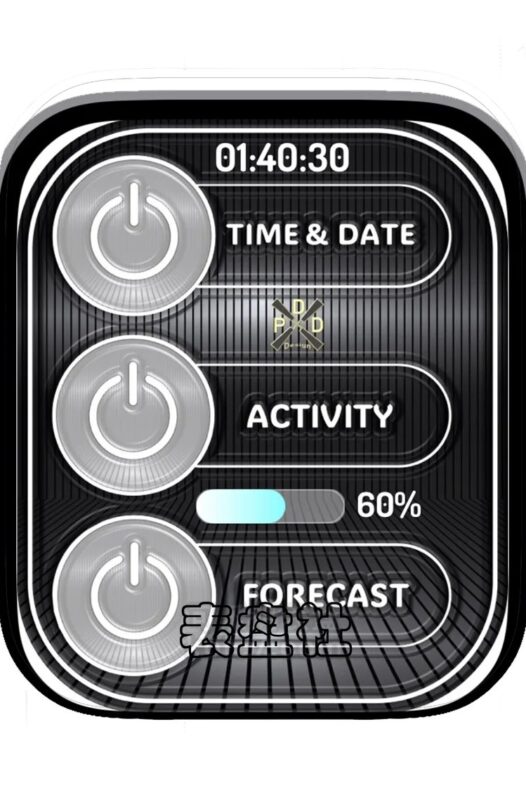 灰白底简约Ultra专用表盘
