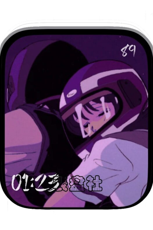 动漫风格骑行中的情侣表盘.clock&clock2 77602