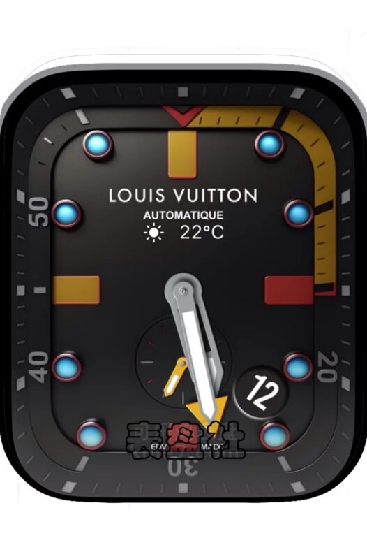 louis vuitton路易斯威酷黑液态年历表盘