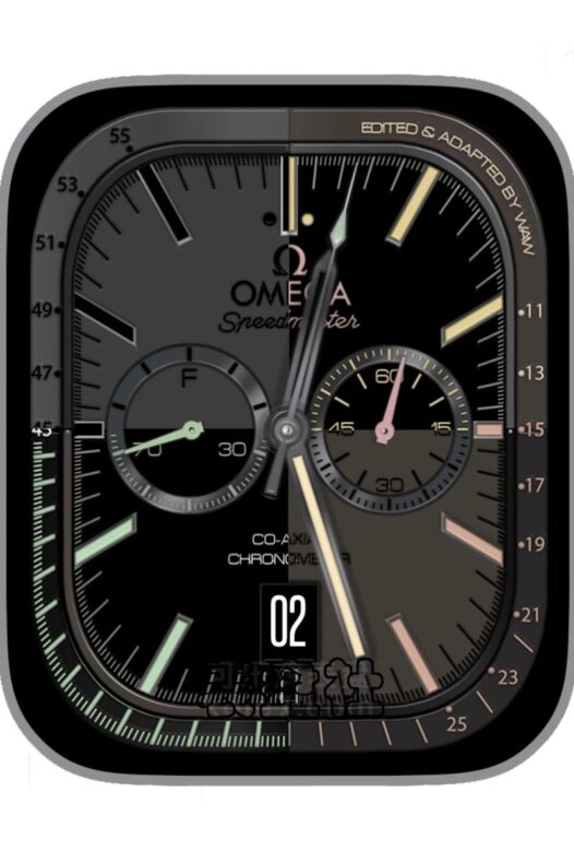 Omega欧米茄灰黑拼块双盘式年历Ultra专用表盘