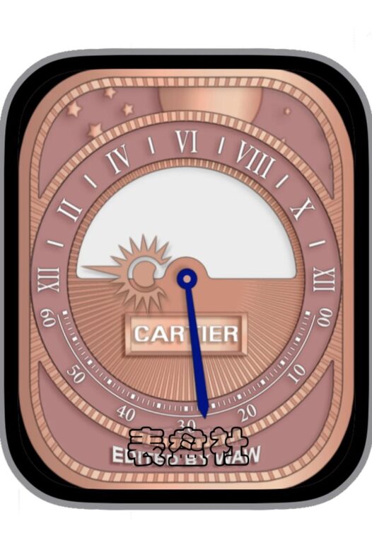 Cartier卡地亚褐色底简约Ultra专用表盘