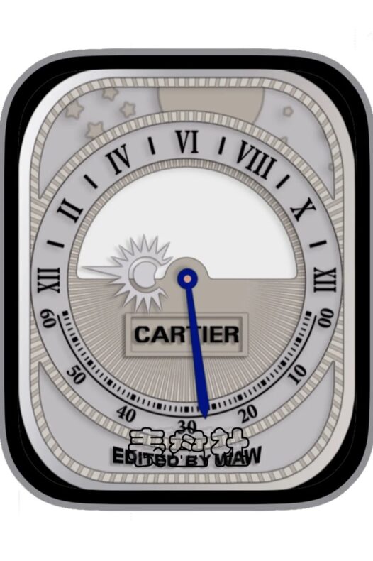 Cartier卡地亚灰底简约Ultra专用表盘