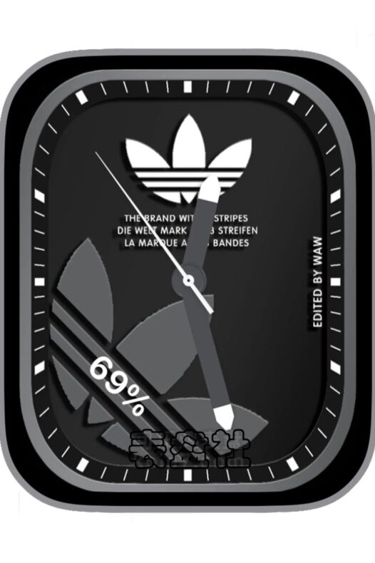 Adidas阿迪达斯灰黑简约Ultra专用表盘