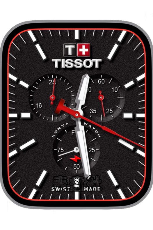 Tissot天梭磨砂黑三盘式Ultra专用表盘