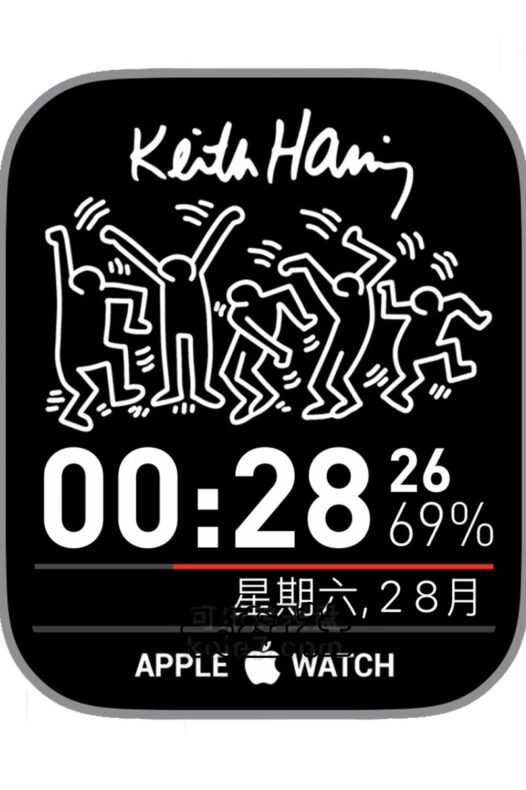 Keith Haring凯斯哈林简约数字Ultra专用表盘