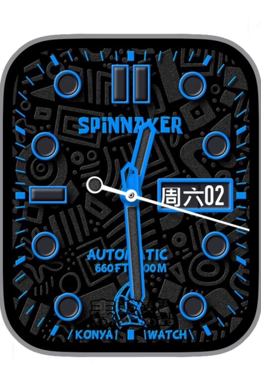 Spinnaker酷黑蓝色简约Ultra专用表盘.clock&clock2 78454