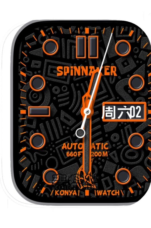 Spinnaker酷黑橙色简约Ultra专用表盘.clock&clock2 78454