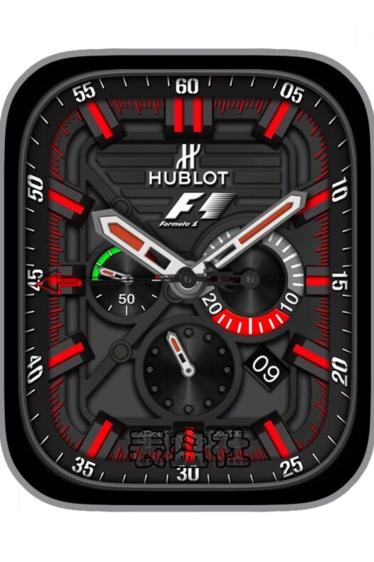 HUBLOT宇舶F1酷黑三盘式简约年历ultra专用表盘.clock&clock2 79227