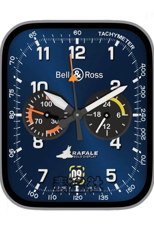 Bell@Ross柏莱士飞行表蓝盘双盘式年历表盘.clock&clock2 79259