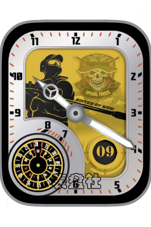 银白底连环追击ultra专用表盘.clock&clock2 79431
