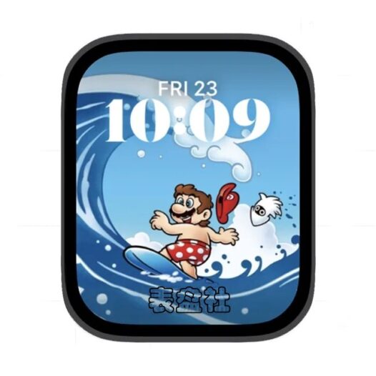 马里奥冲浪苹果手表iwatch壁纸人像表盘