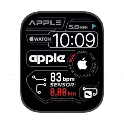 apple watch苹果黑色苹果手表iwatch壁纸表盘