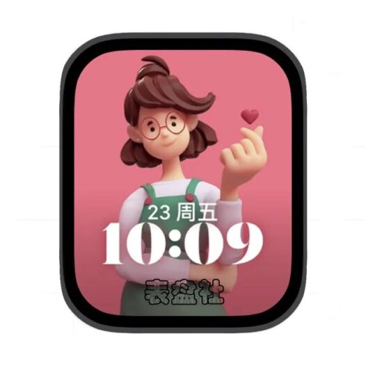 AI人物女性苹果手表iwatch壁纸人像表盘