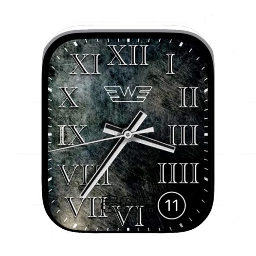 金属质感罗马数字简约年历表盘