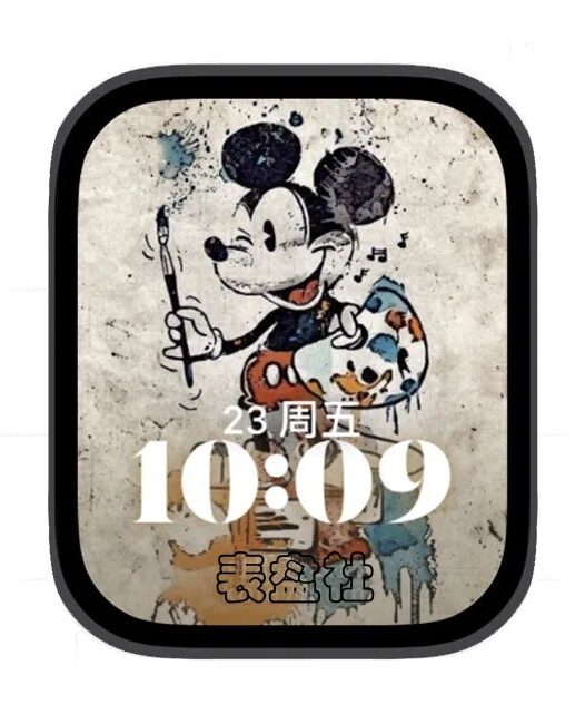 画画米老鼠苹果手表iwatch壁纸人像表盘