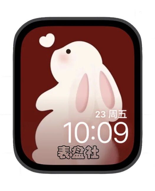 可爱小白兔苹果手表iwatch壁纸表盘