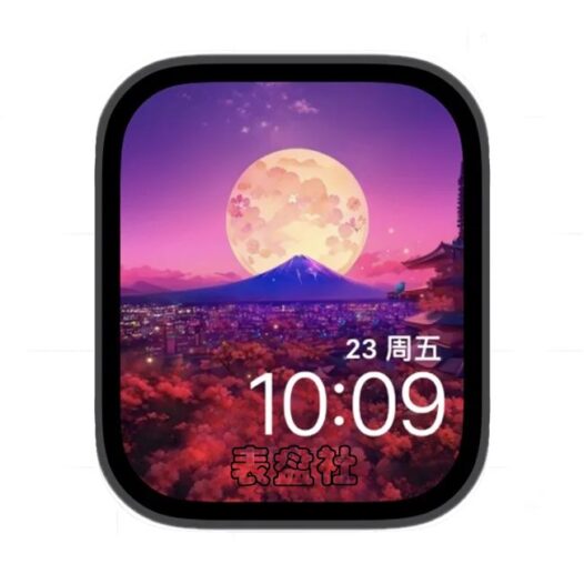 3D城市日落苹果手表iwatch壁纸表盘