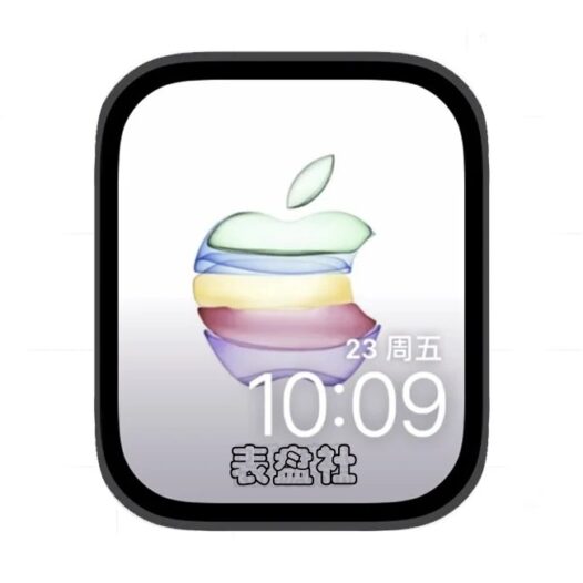 色彩苹果logo苹果手表iwatch壁纸表盘