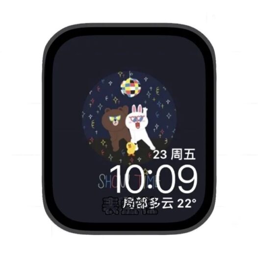 搞怪小白兔小灰熊苹果手表iwatch壁纸表盘