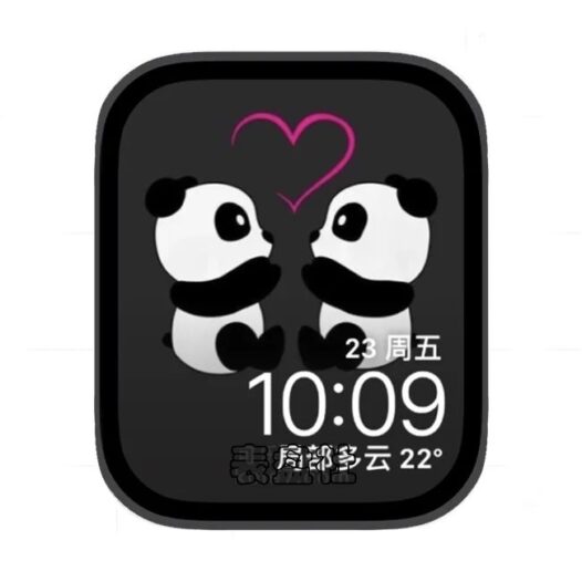 国宝小熊猫苹果手表iwatch壁纸表盘