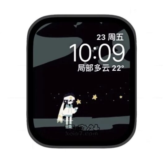 人物插画苹果手表iwatch壁纸表盘