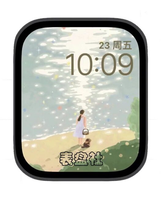卡通插画苹果手表iwatch壁纸表盘