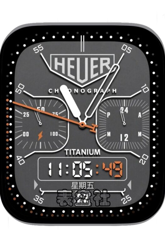 TAG-HEUER泰格豪雅灰底双盘式Ultra专用表盘