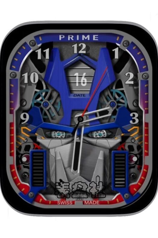 PRIME深蓝色机械渐变红色炫酷表盘表盘